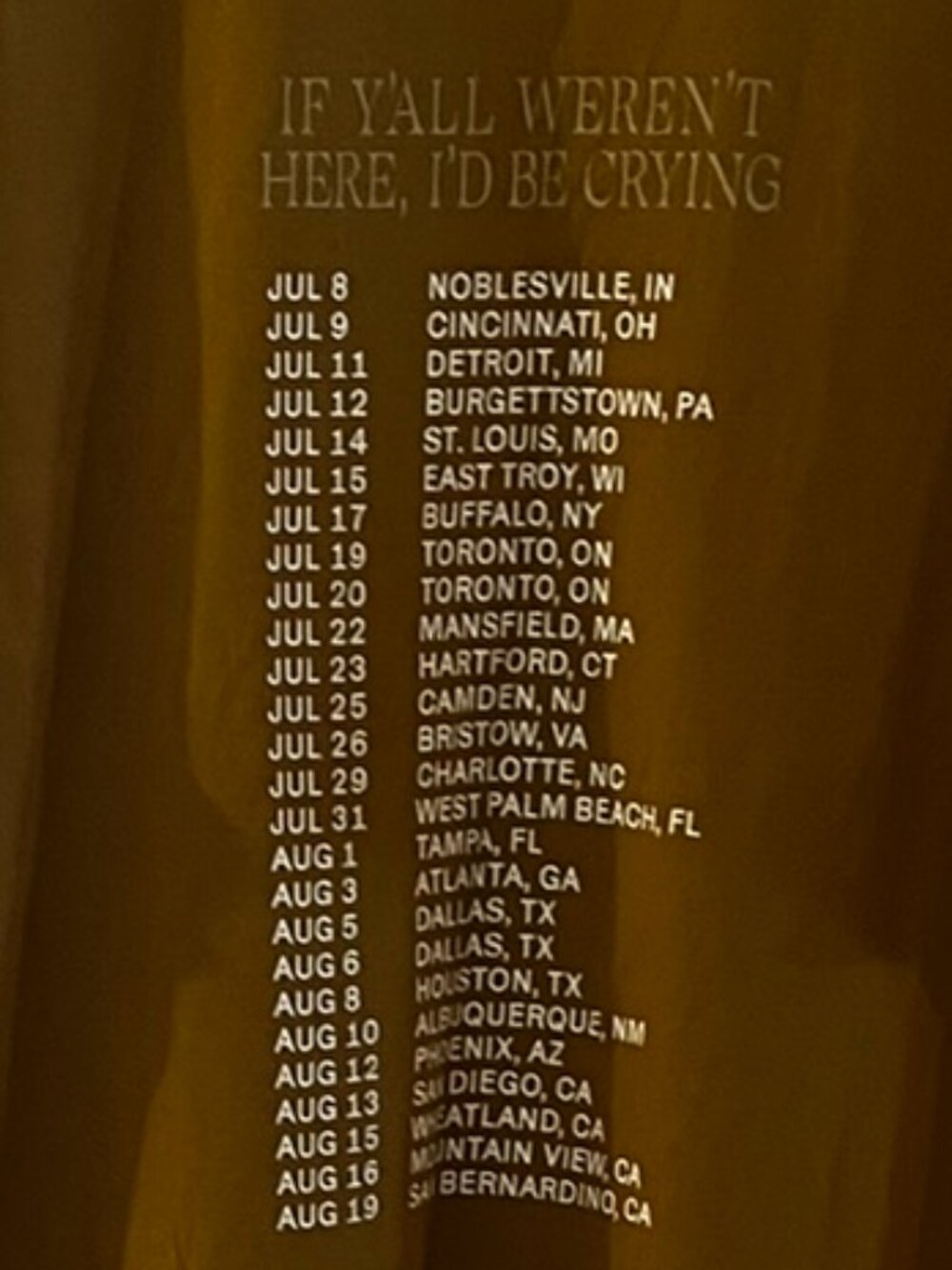 Post Malone Unisex  Mustard Yellow AUSTIN Graphic Tour Tee Shirt Sz XXL - Picture 2 of 6